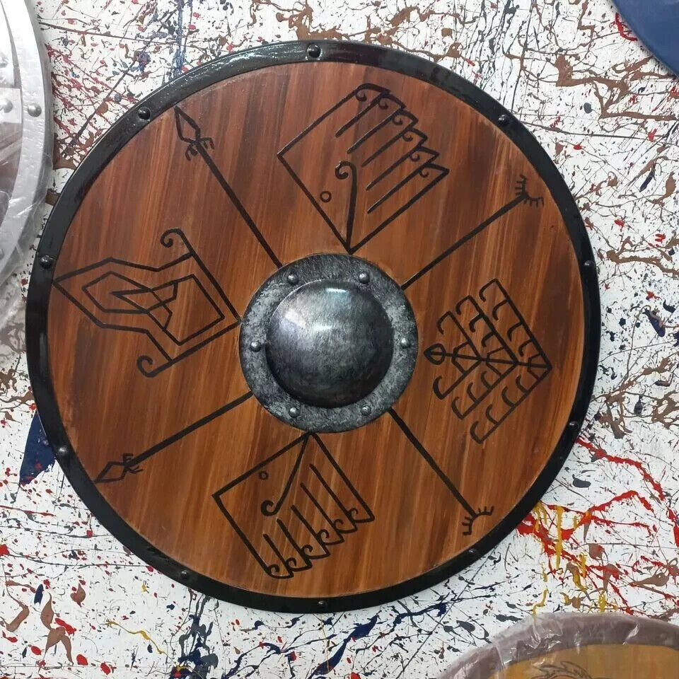 Medieval Wooden Viking Shield Fully Functional Shield For Battle- Best For Gift