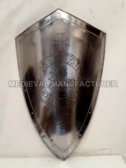 MEDIEVAL-KNIGHT-SHIELD-All-Metal-32-Handcrafted-Battle-Armor-Medieval Shield