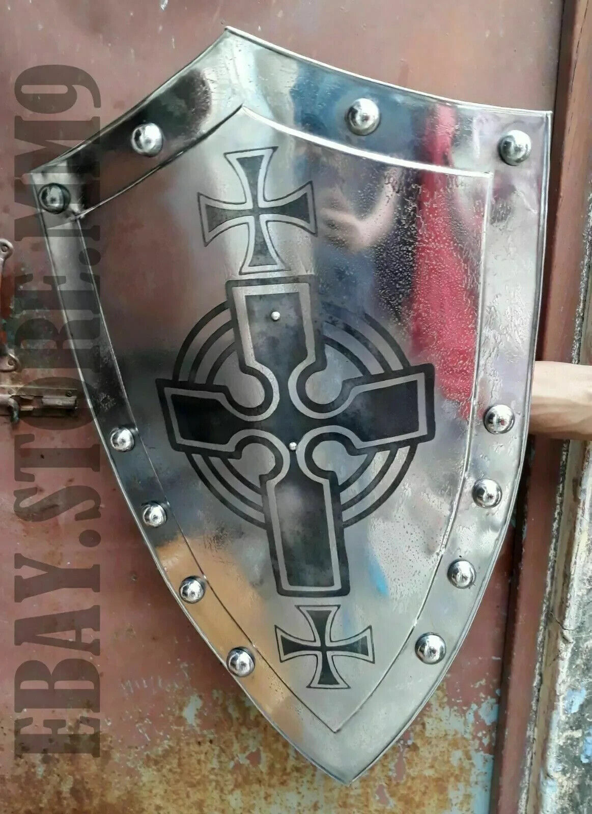 MEDIEVAL-KNIGHT-SHIELD-Handcrafted-Battle-Armor-Medieval Shield For Christmas N1