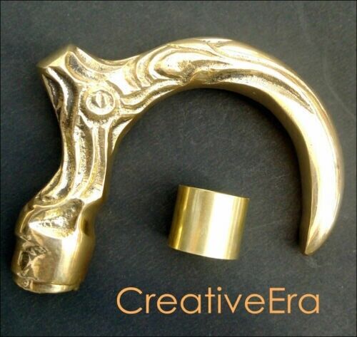 BRASS HEAD HANDLE WALKING CANE FOR WOODEN WALKING STICK AMAZING-DESIGNER-Handle