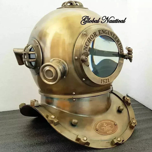 Vintage Antique 18 Inch Diving Divers Helmet Deep Sea 1921 Anchor Engineering