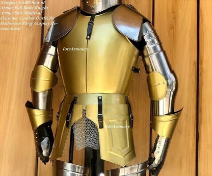 Medieval Knight Larp Suit Armor Costume Full Body Armour Wearable Suit Of Armour