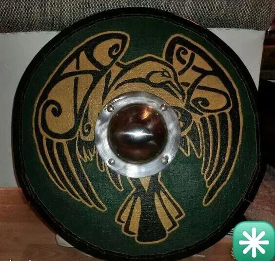 Medieval Viking Shield Valhalla Viking Battle Ready Crow Wooden Shield Best Gift