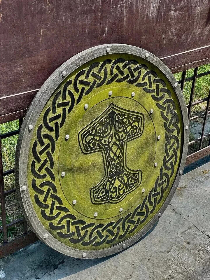 Viking Shield Battle item Shield Wooden Shield - Medieval Round Battle Warrior