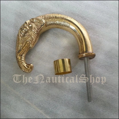 Brass Designer elephant handle for Wooden Walking Stick canes vintage men's gift