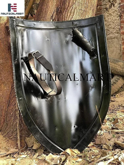 Medieval 18 Gauge Crusader Steel Shield Armor Templar Viking Shield Cross Gift