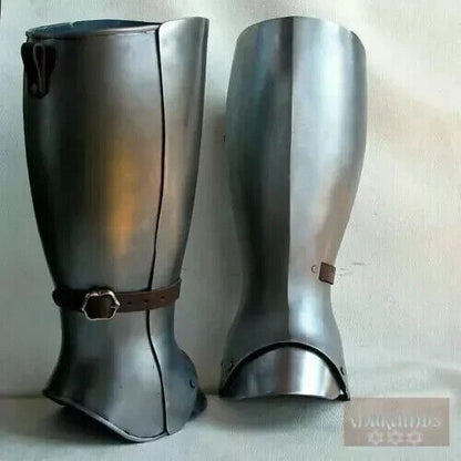 18ga Medieval Pair Of Leg Greaves Knight Leg Armor Halloween Warrior