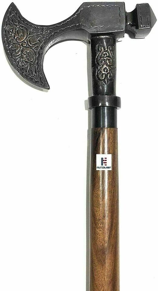 Classic Nautical Walking Stick Viking Wooden Cane for Men and Women Decorative