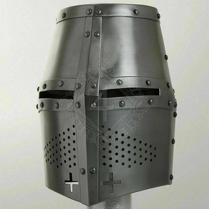 Medieval Helmet Knight Templar Crusader Armor Collectible Gift for Halloween