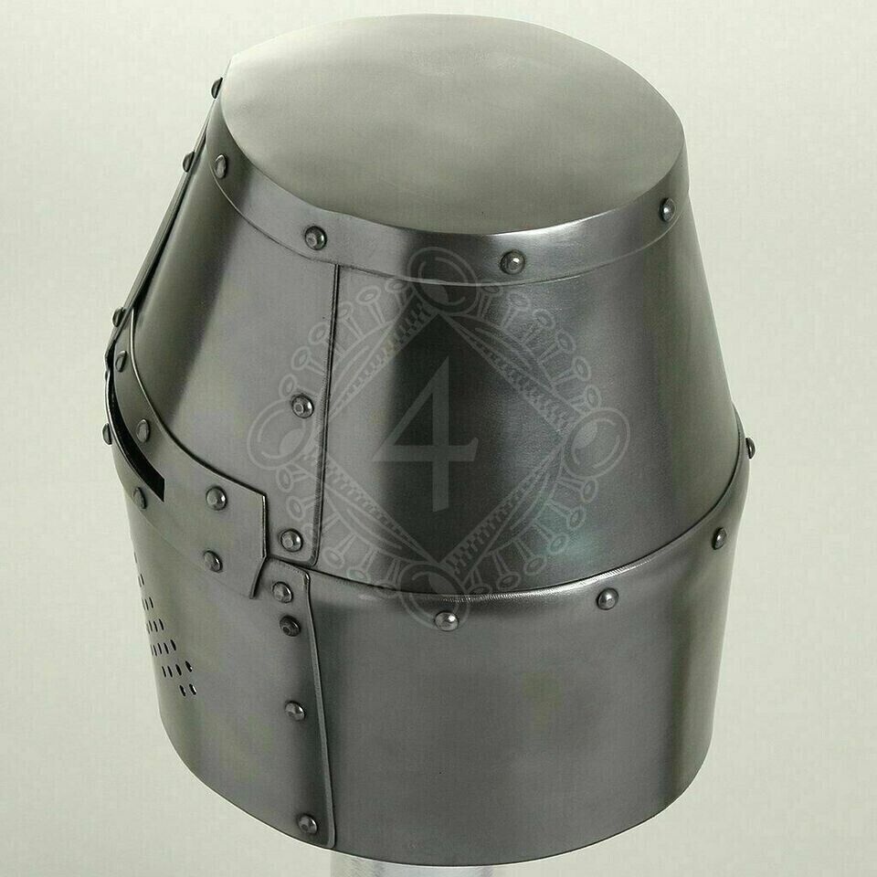 Medieval Helmet Knight Templar Crusader Armor Collectible Gift for Halloween