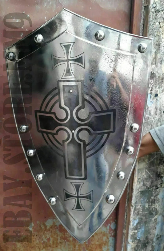 MEDIEVAL-KNIGHT-SHIELD-Handcrafted-Battle-Armor-Medieval Shield For Christmas N1