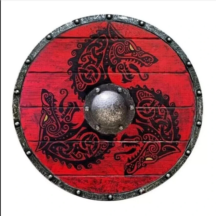 Eivor Valhalla Raven Viking Battle Shields Dragon Pattern Props Medieval Decor