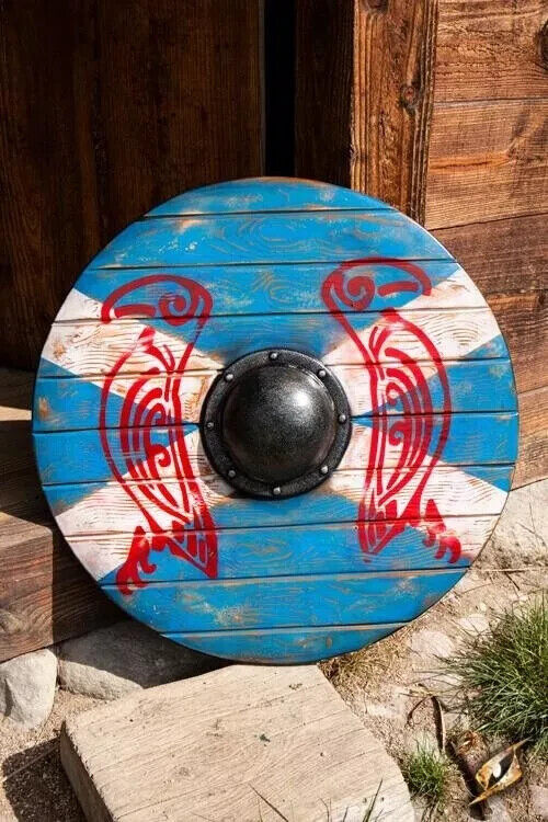 Viking Shield 22”Huginin And Muninn Viking Larla Wooden Shield Best Gift