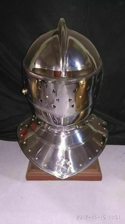 LARP MEDIEVAL CLOSE HELMET BATTLE KNIGHT ARMOR HELMET