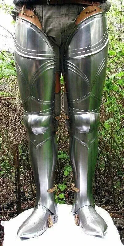 Medieval Steel Full Leg Armour Knight Halloween Costume Larp Armor Reenactment