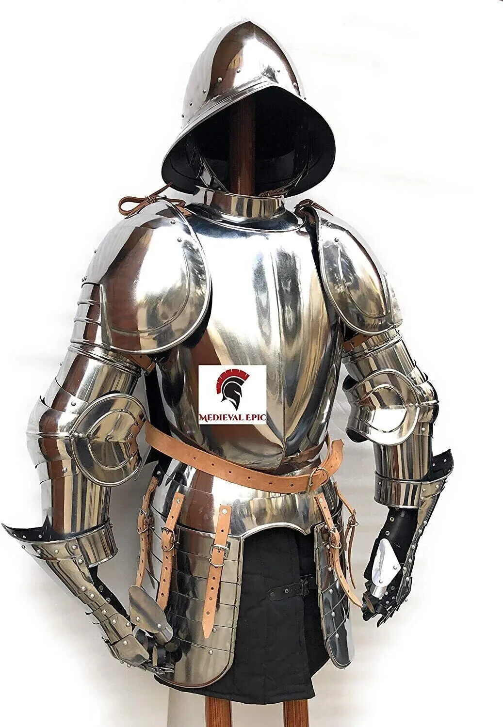 Larp Armour Medieval Armor Knight Wearable Suit Of Armor Costume With Helmet AB