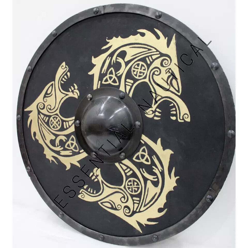 Medieval Shield Viking Shield 24" Wooden Shield Heavy Metal Fitted