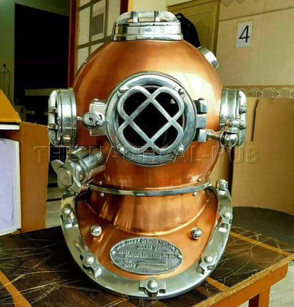 Vintage Diving Helmet Antique Scuba U.S Navy Mark V Scuba Divers Helmet