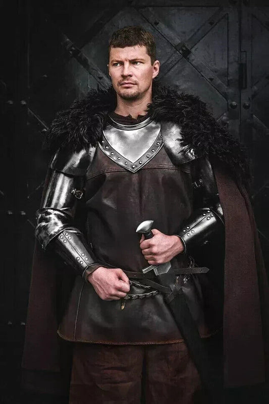 Medieval Robb Stark Armor Full Suit from GOT Replica - Blackened Steel Halloween