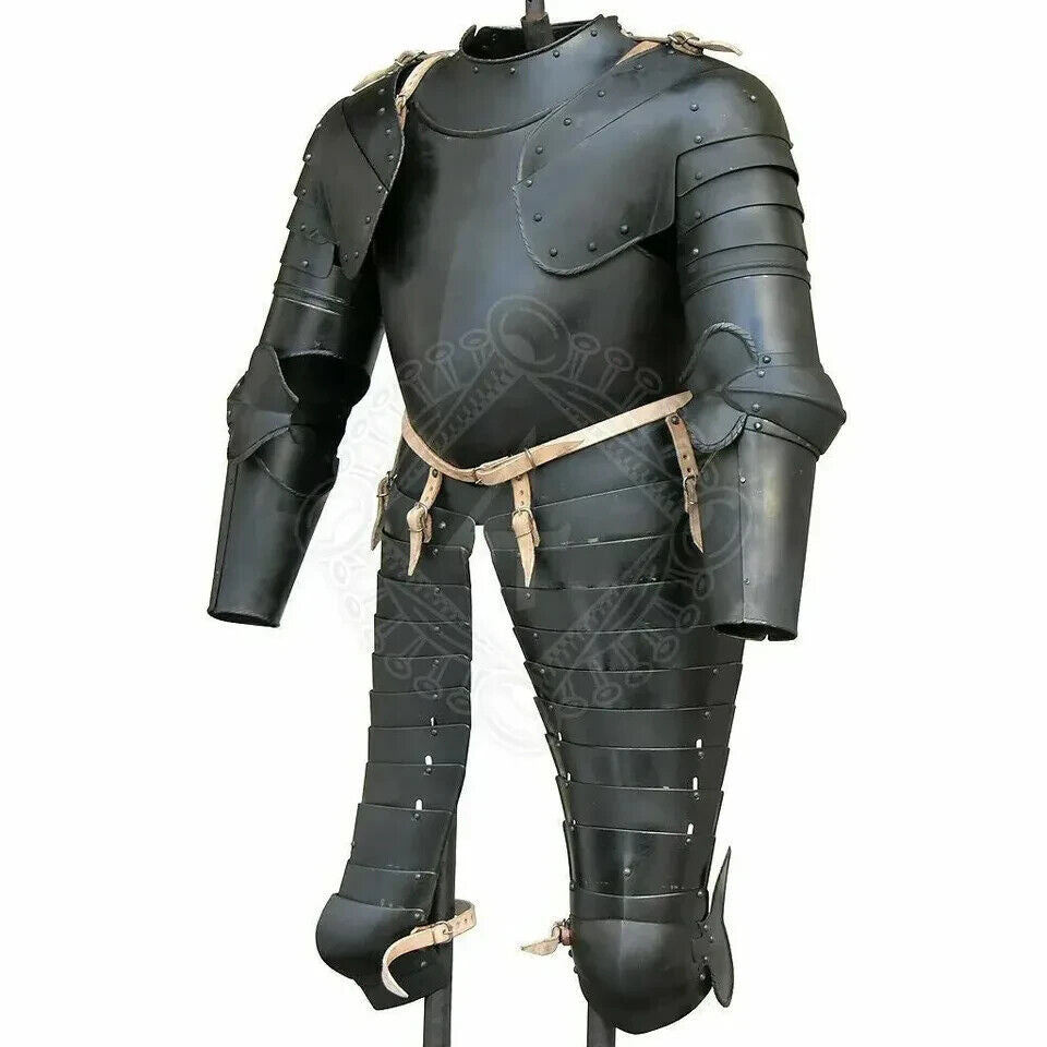 Fully Functional SCA LARP Steel Medieval August Half Body Armor Suit Cuirass