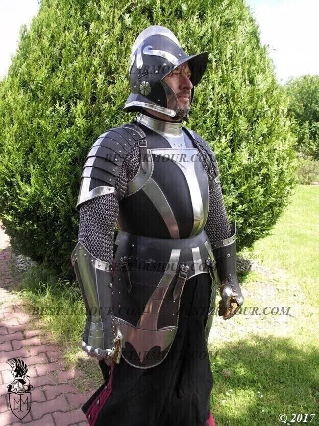 Medieval Larp Gothic Half Body Armor Suit Knight Full Armor Suit