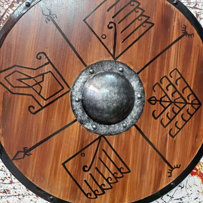 Medieval Wooden Viking Shield Fully Functional Shield For Battle- Best For Gift