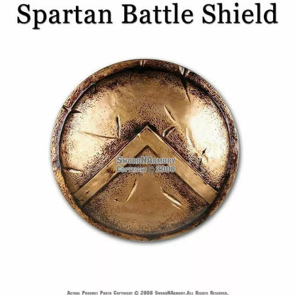 Christmas Antique Brass Finish 300 Spartan Greek Medieval Battle Shield Pro 24"