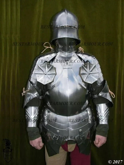 Medieval Armor Gothic Half Body Armor Suit 18GA SCA Steel cosplay costume