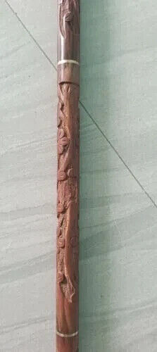 New Designer Solid Only Wooden Walking Shaft Stick Cane Antique Decor Lot Of 2