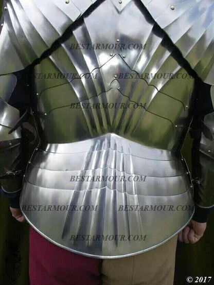 Medieval Armor Gothic Half Body Armor Suit 18GA SCA Steel cosplay costume