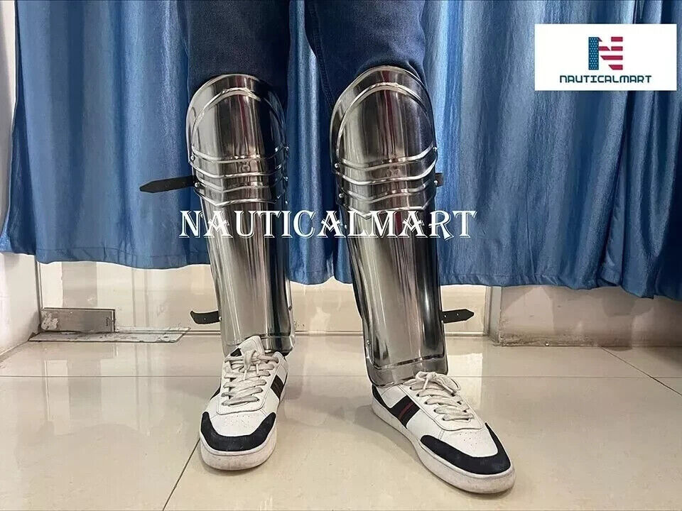 Medieval Knight Leg Armor "Guardian" Medieval Steel Full Greaves Leg Armor