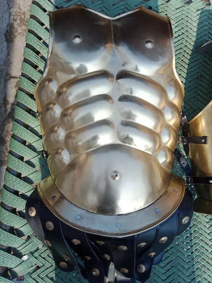 Medieval Spartan Muscle Armor Jacket With Spartan Helmet Leg & Arm Guard Armor