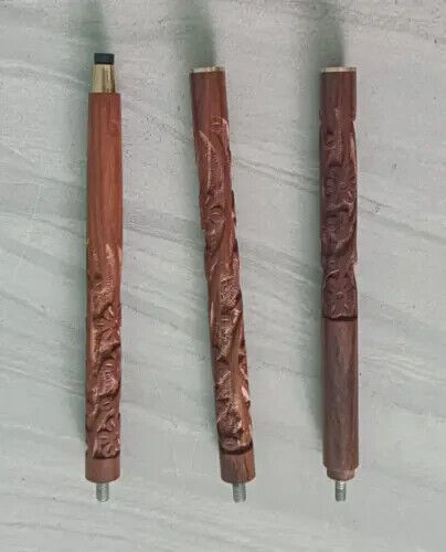 New Designer Solid Only Wooden Walking Shaft Stick Cane Antique Decor Lot Of 2