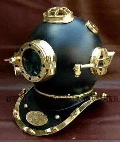 Rare Antique Diving Divers Helmet Mark V Vintage Navy Us Sea Deep Scuba Helmet.