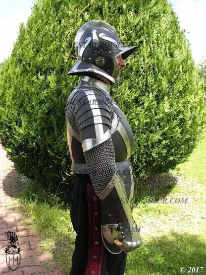 Medieval Larp Gothic Half Body Armor Suit Knight Full Armor Suit