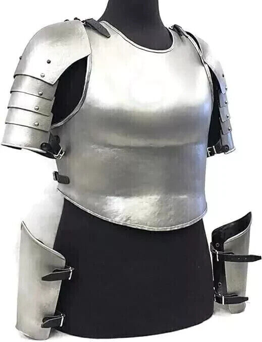 Female Medieval Upper Body Armour Set Lady Half Armor Suit LARP Fantasy Costume,