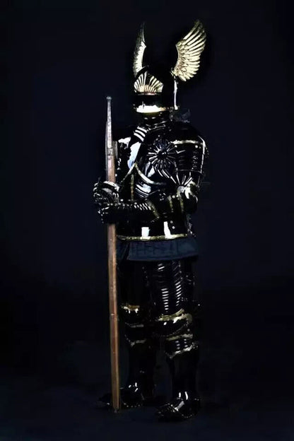 Medieval 15th Century Gothic Full Body Black armor Suit | Gothic armor Suit