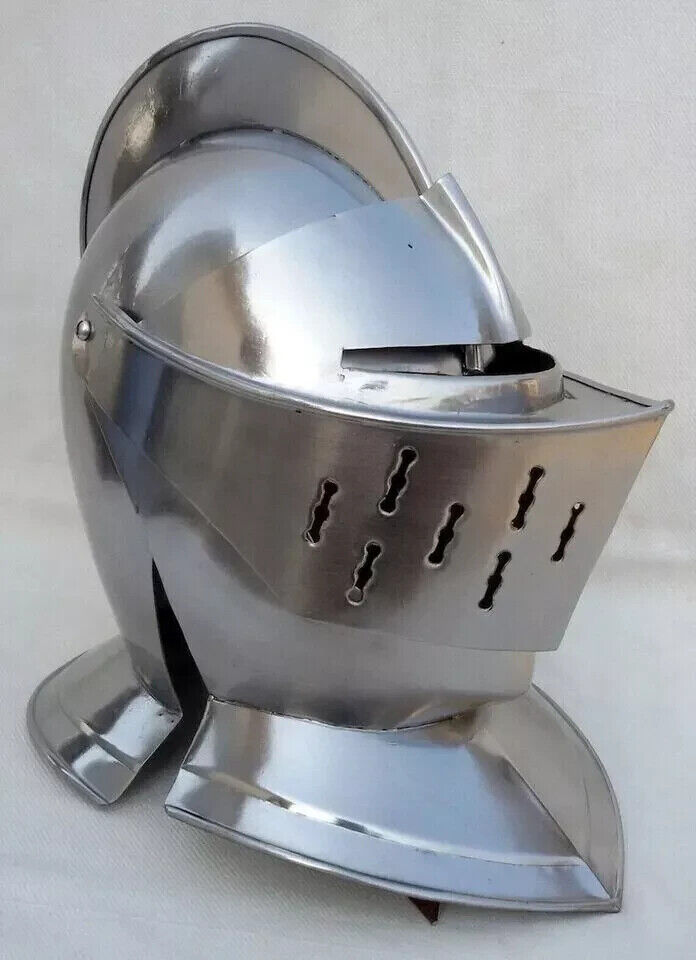 Medieval Close Helmet Battle Warrior Knight Armor Helmet Great Replica