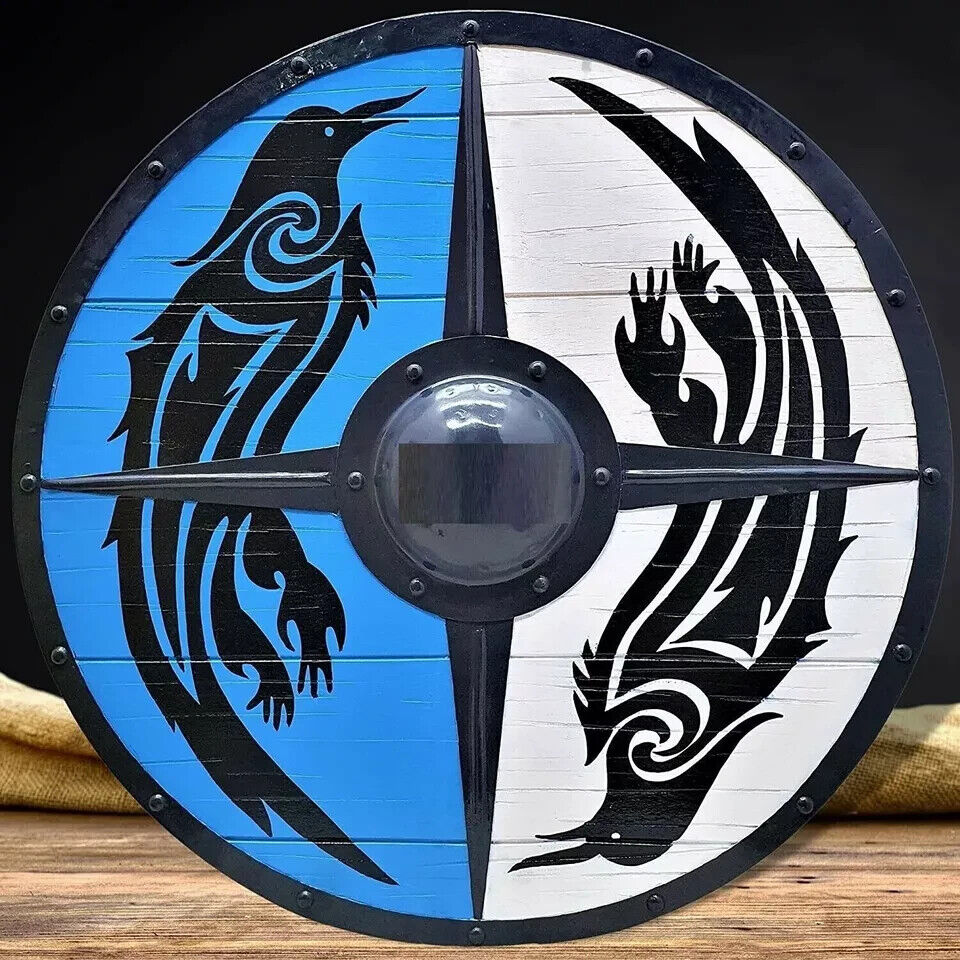 Medieval Round Shield Viking Shield Unique eagle Design Shield Wooden 24 inch