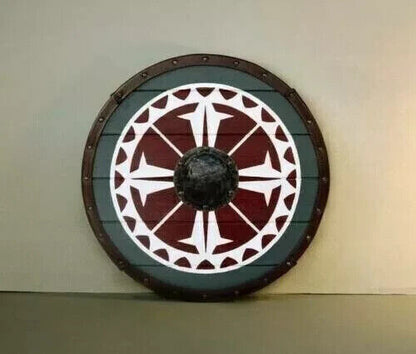 Medieval Viking Shield 24" Wooden Shield Heavy Metal Fitted Best for Home Decor