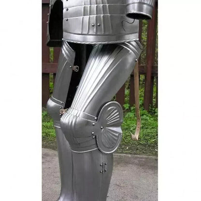 Wearable Maximilian armor with closed helmet, Italian armor full-body armor Suit