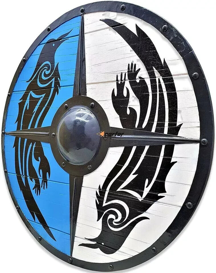 Medieval Round Shield Viking Shield Unique eagle Design Shield Wooden 24 inch