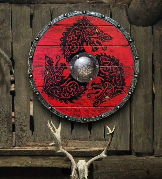 Medieval Shield Viking Shield 24" Wooden Shield Heavy Metal Fitted