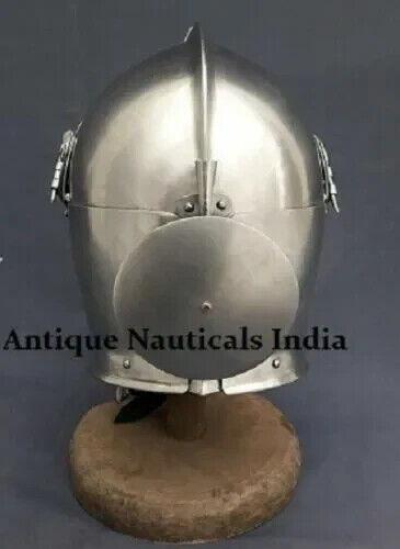 Medieval Close Helmet Knight Armor Steel Battle 18 Gauge Steel LARP Reenactment