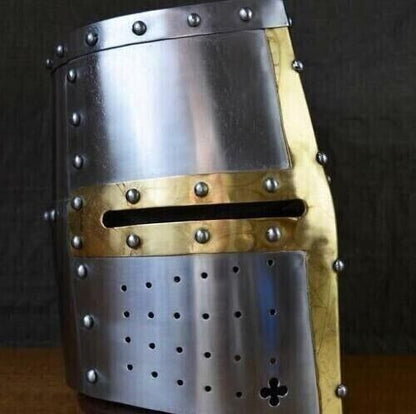 Helmet Larp Medieval Knight Templar Crusader Costume Armor Gift for Halloween