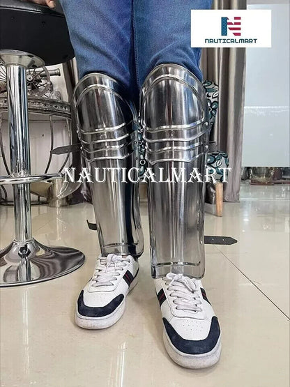 Medieval Knight Leg Armor "Guardian" Medieval Steel Full Greaves Leg Armor