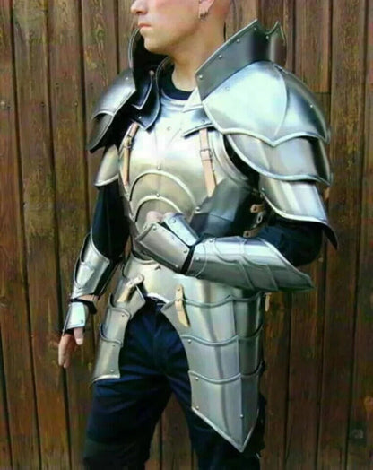 Medieval Handmade Solid Steel Half Body Plated Armor Suit Sca- Larp- Reenactment