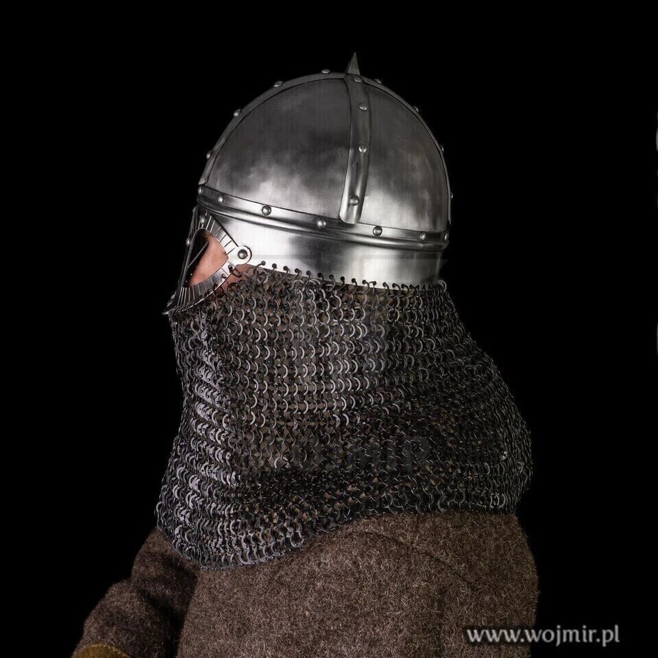 Viking Helmet Chainmail Medieval Gift Halloween for Cosplay Actor & Home Decor