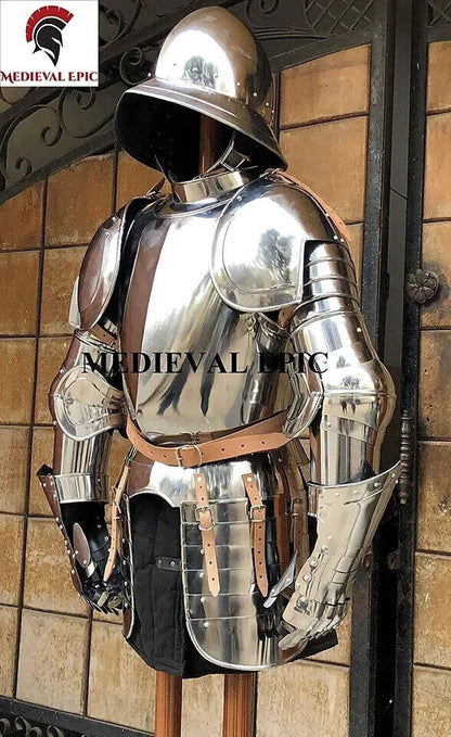 Larp Armour Medieval Armor Knight Wearable Suit Of Armor Costume With Helmet AB