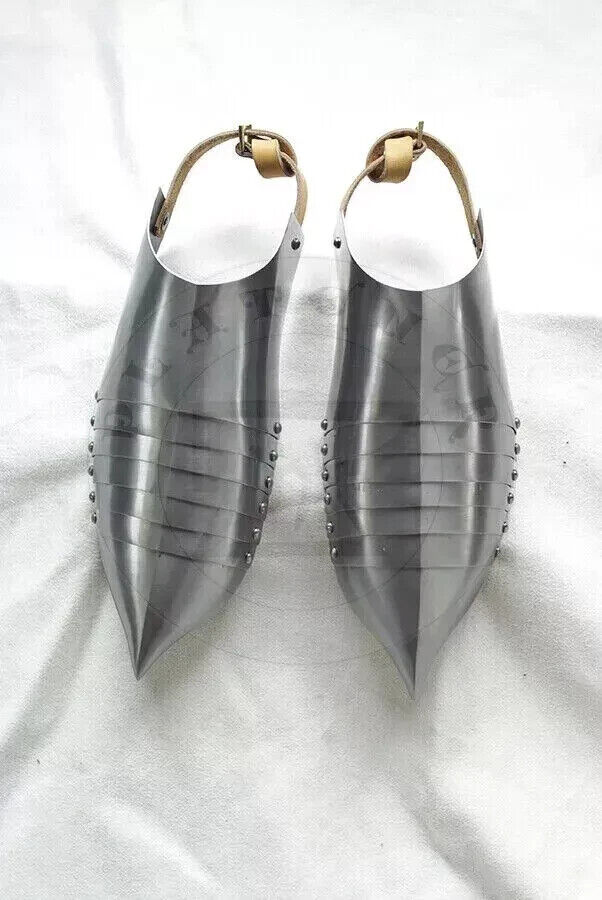 Medieval Steel Warrior Gothic Leg Armor Full Set Knight Greaves Sabatons Armor